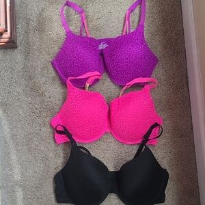 Women's Intimates Set - Purple, Pink, and Black Bras